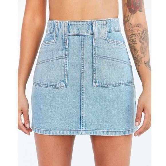 BDG Utility A-Line Denim Mini Skirt - Picture 2 of 5